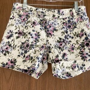 D. JEANS Cotton Denim Floral Print Shorts, size 10